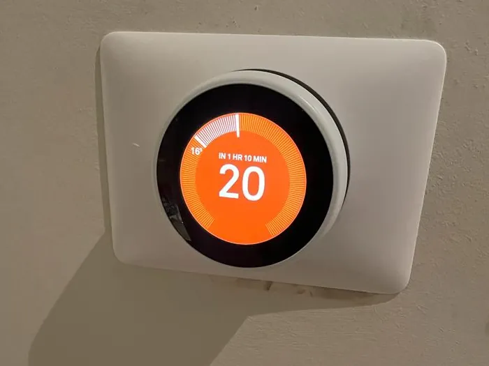 Smart thermostat fitted as part of a heating upgrade